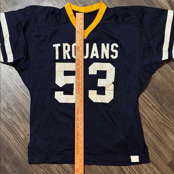 Vintage high school football Trojans Jersey - Picture 4 of 8